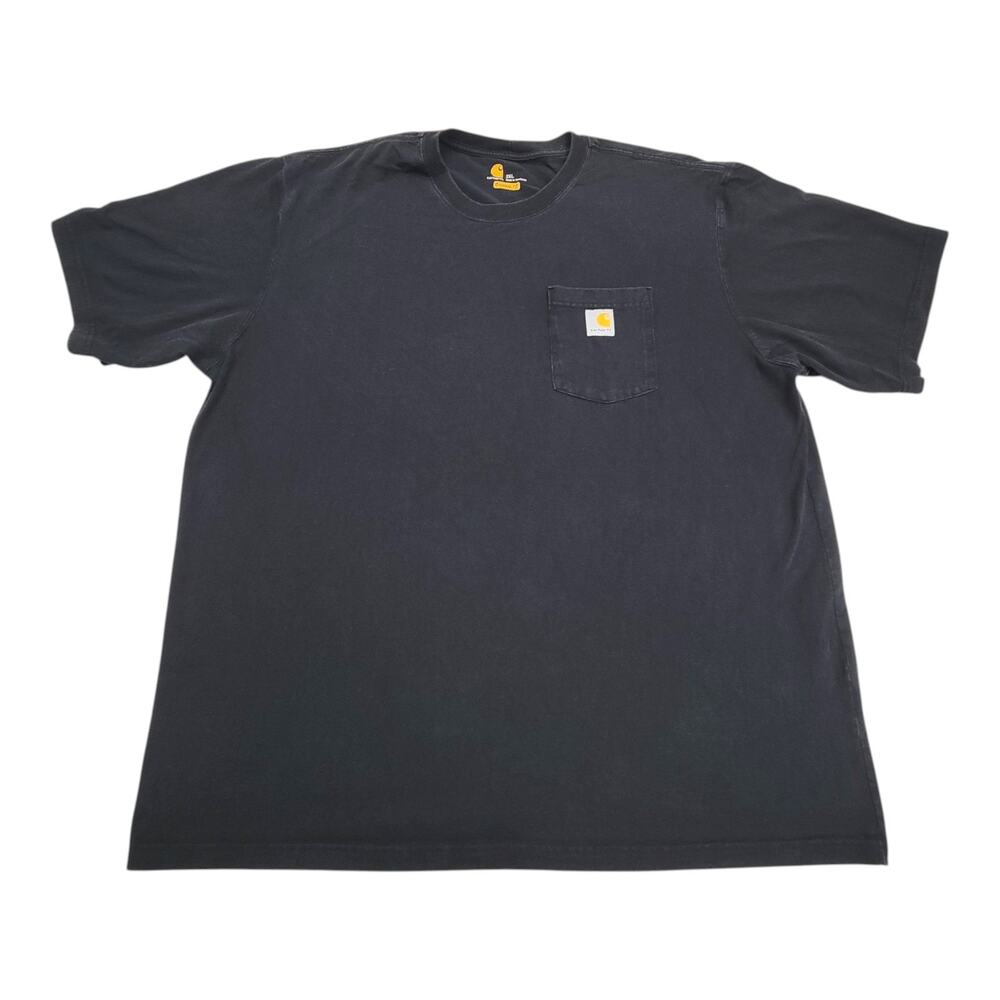 Carhartt K87 Mens 2XL Black Pocket T Shirt Workwear Short Sleeve Original Fit